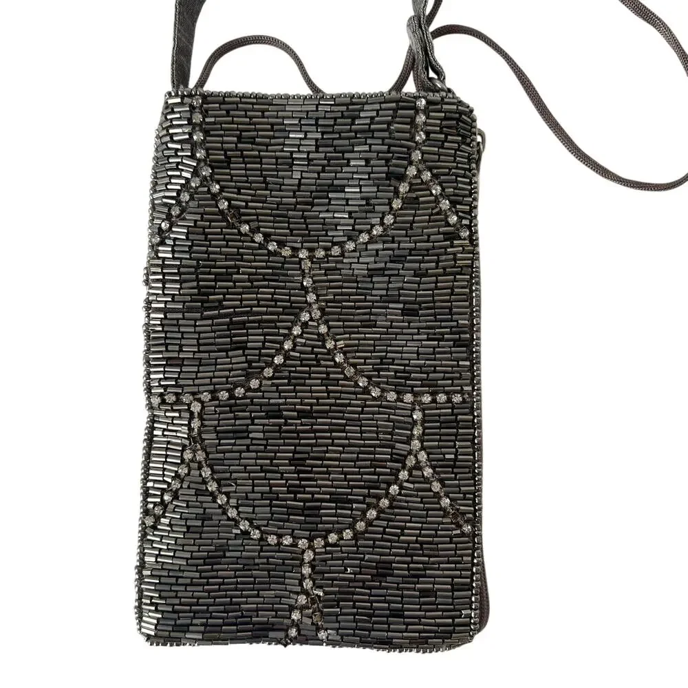Bamboo Trading Co Club Bag Lot 3 Beaded Phone Crossbody Evening Bag Convertible